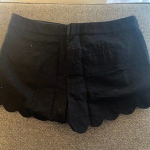 Black Scalloped JCrew Shorts size 10